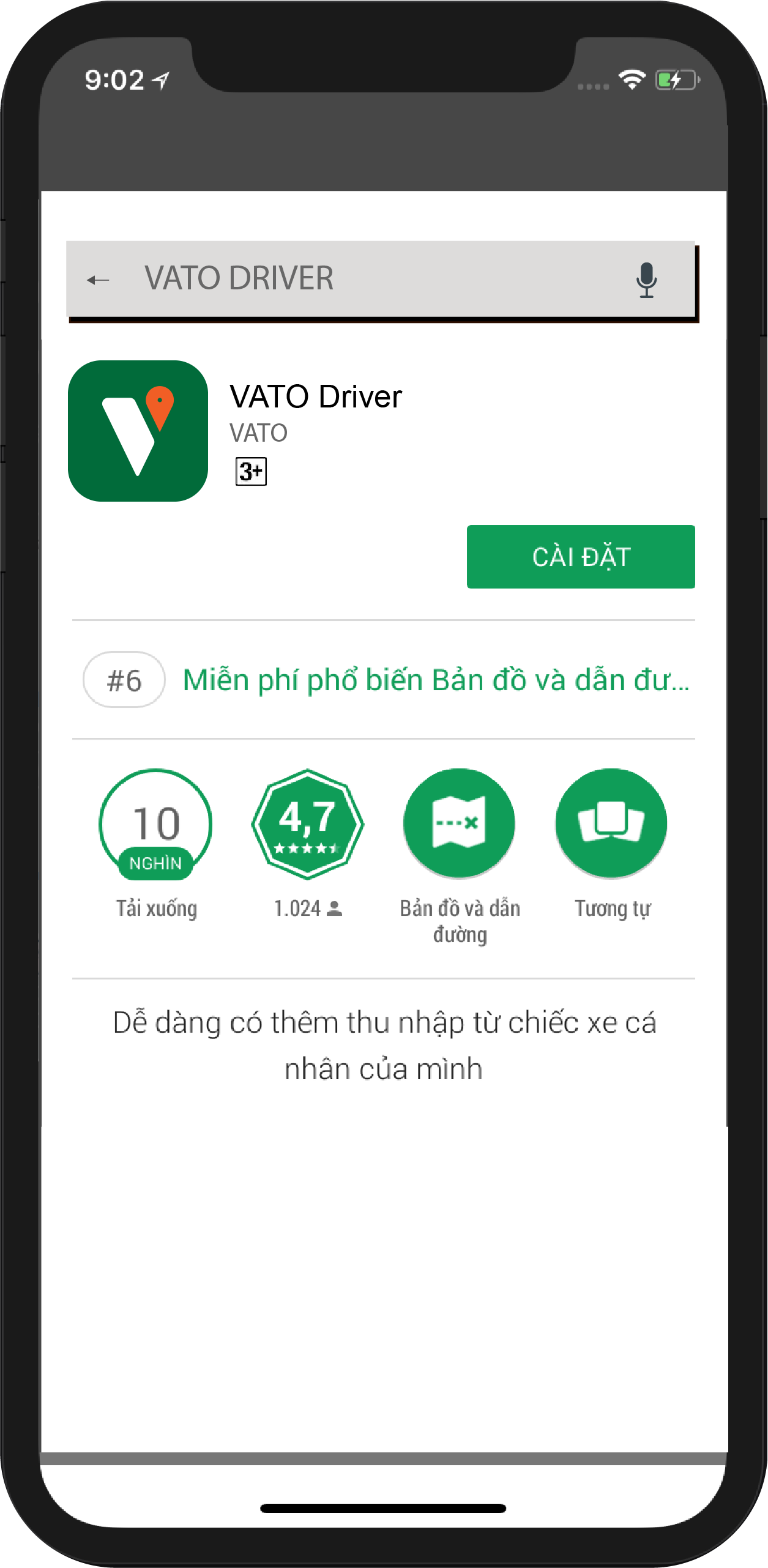 Cài đặt VATO Driver